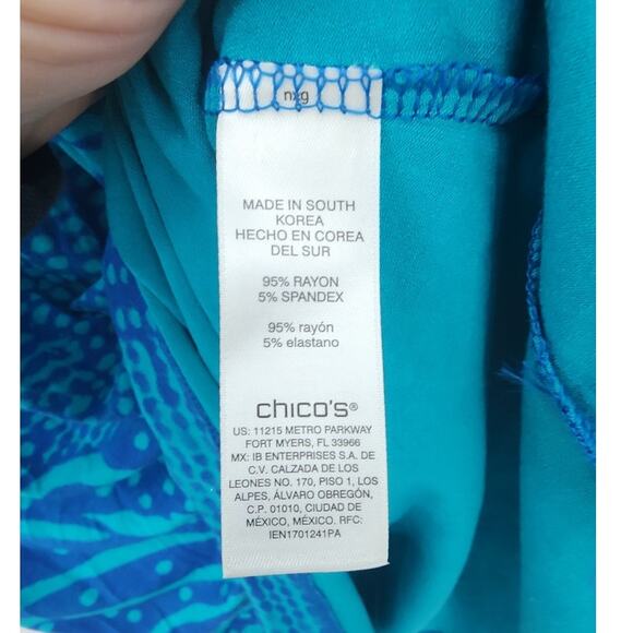 New NWT Chico's Archipelago Notch Elbow Soft Knit Dress Size 2 Large 12-14 - Picture 5 of 6